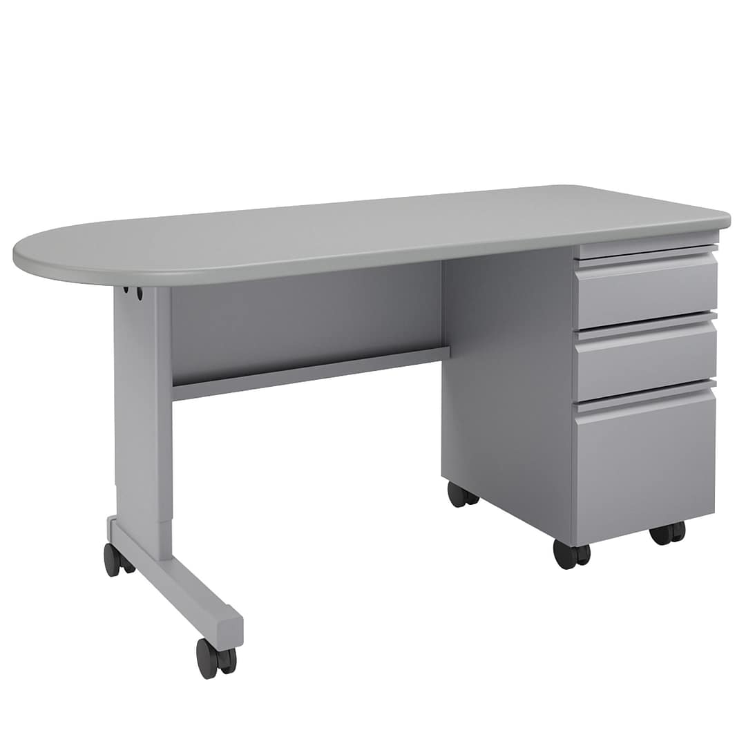 Smith System Cascade Teacher Desk Single Pedestal