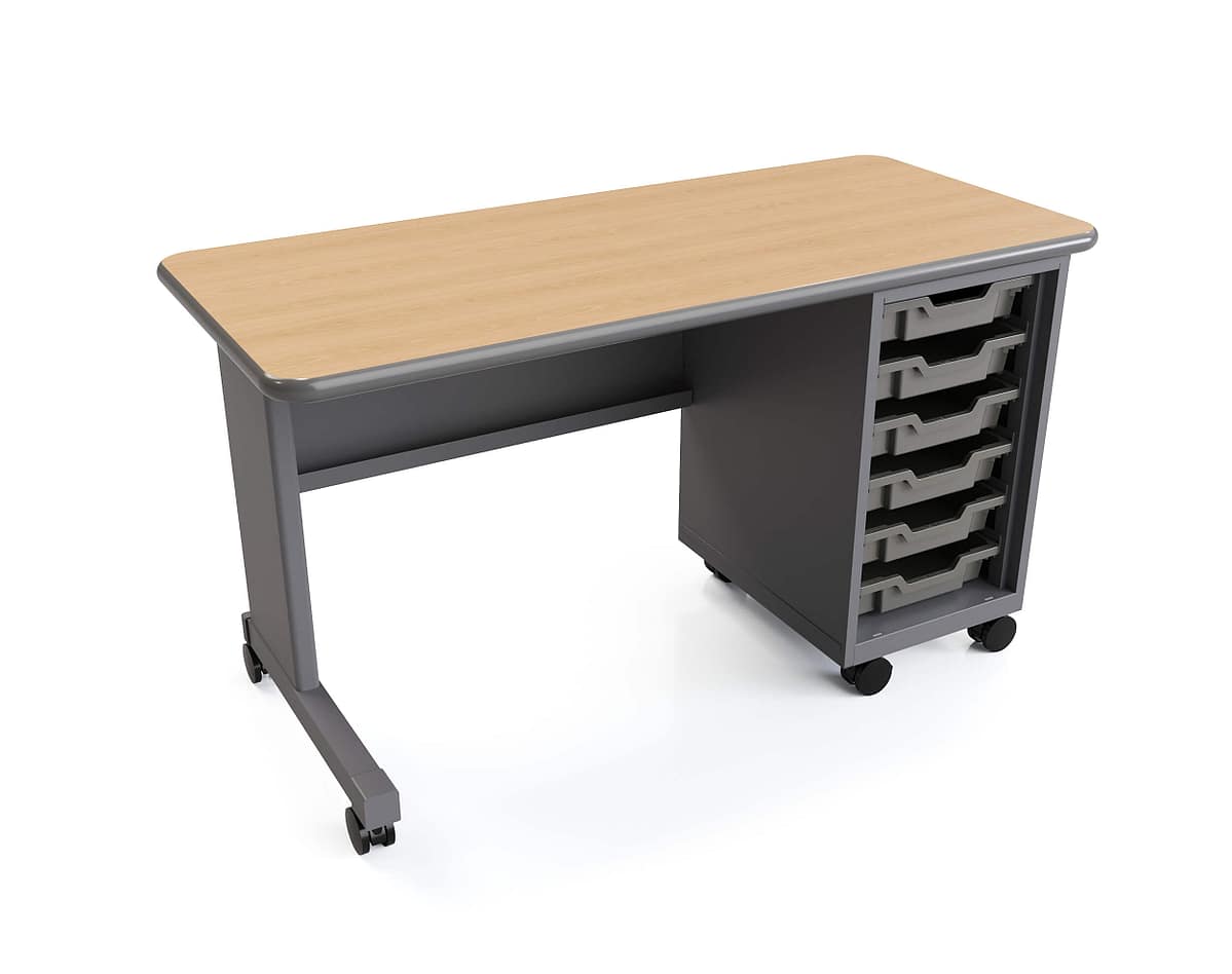 Cascade Teacher Desk - Single Pedestal | Smith System®