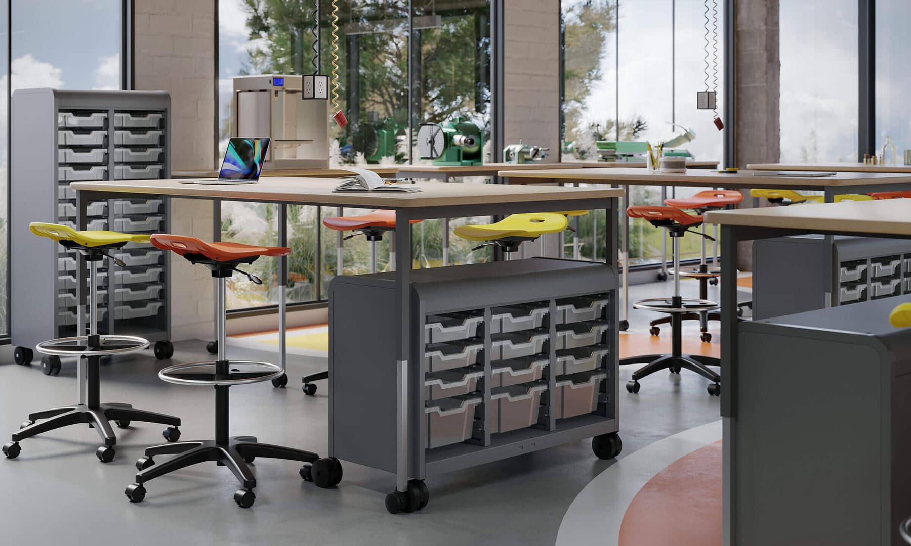 2023_Makerspace environment with new stools_2