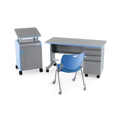 Cascade Teacher Desk, Right-hand - Box/Box/File