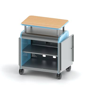 W21100000P Mid Case AV Presentation Cart