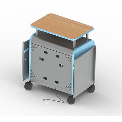 W21100000P Mid Case AV Presentation Cart