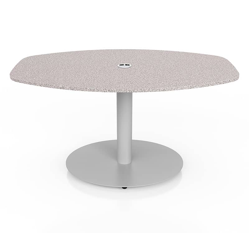 Flowform® Learn Lounge Curved Rectangle Table w/power