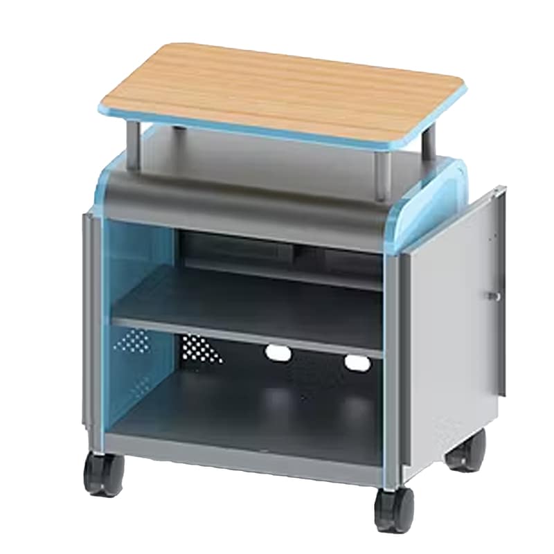 W21100000P Mid Case AV Presentation Cart