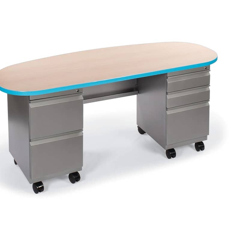 Cascade Teacher Desk, Double Bullet
