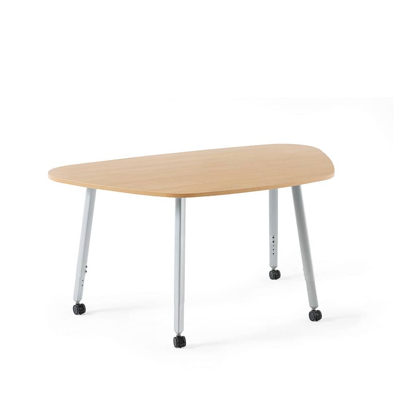 Flowform Round Trapezoid Table w/ casters