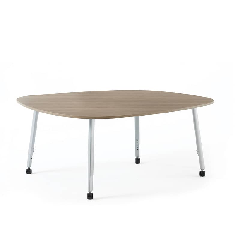 Flowform Offset Rectangle Table w/ casters