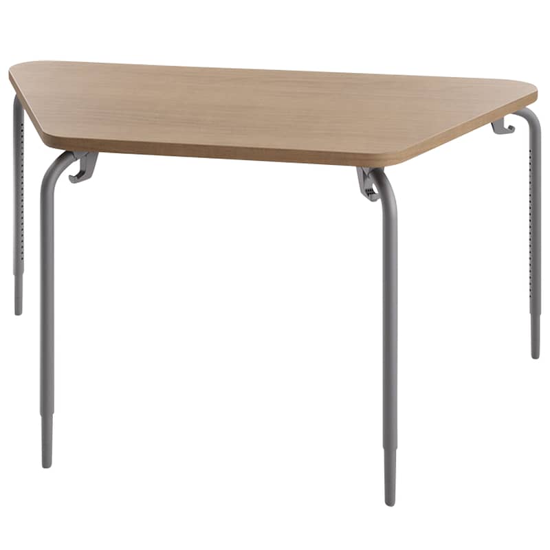 Adjustable Height Trapezoid Two-Student Desk, in French Pair