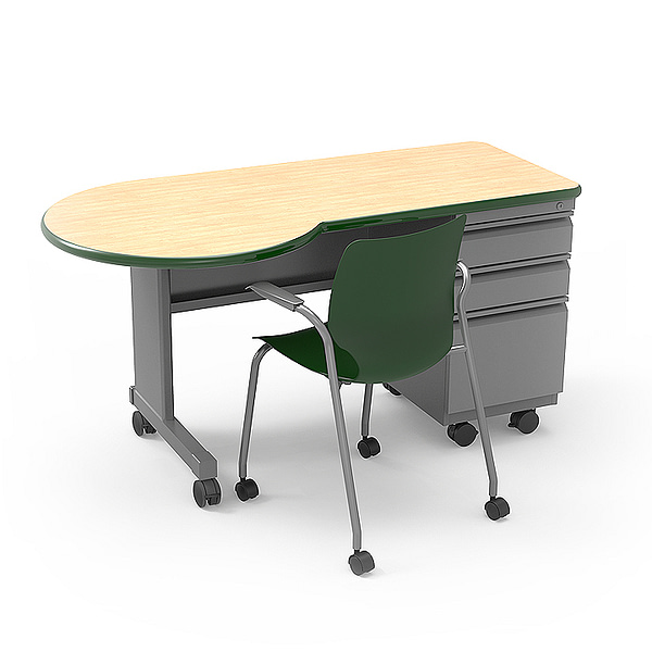 Cascade Teacher Desk - P-Top | Smith System®